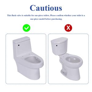 Soupape de chasse d'eau monobloc de remplacement avec tube d'entrée réglable 5,91-10 pouces (150-254 mm) compatible avec la plupart des réservoirs monobloc WC – Pièces de réparation - Product Image 6