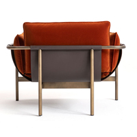Fauteuils d'appoint modernes en velours pour salon