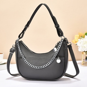 Dumplings 2025 Summer New Arrival Lightweight PU Leather Zipper Chain <b>Strap</b> Crossbody Single-<b>Shoulder</b> Bag Casual Women's - Product Image 2