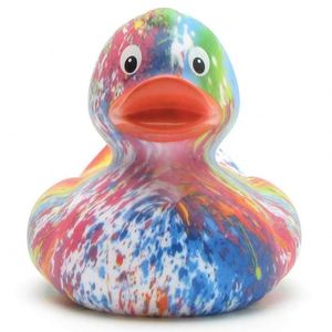 Canard en caoutchouc flottant pour bébé, design OEM 2026, jouet de bain sécurisé, couleur personnalisable, logo promotionnel, pour le développement cognitif - Product Image 1