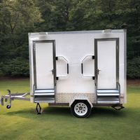 Vente en gros de toilettes préfabriquées portables pour événements, remorque pour caravane mobile extérieure insonorisée
