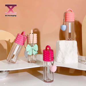 Nhỏ tươi gió môi men Ống Móc 5ml lỏng Son môi container nhựa trong suốt mỹ phẩm gói vật liệu bán buôn - Product Image 1