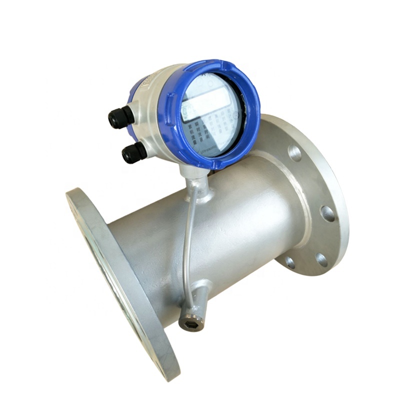 4-20 ma inline קולי flowmeter נוזל מד זרימת צינור סעיף קולי מטר