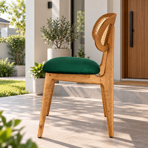 Elegant solid <b>teak</b> <b>chair</b> bringing warmth character and dependable quality to residential and commercial interiors - Product Image 1
