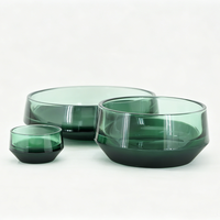Groothandel Gevlochten Kleurrijke Glazen Mengkommen Scandinavische Stijl Geometrische Glazen Serviesset (S/M/L)