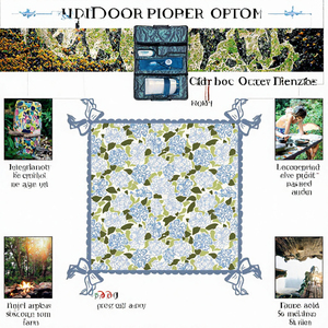 Floral Neoprene Mahjong <b>Poker</b> Mat Foldable Waterproof Noise Reduction <b>Table</b> Cover for Home Gaming - Product Image 3