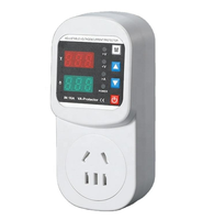 Protecteur de tension numérique automatique réglable 16A 220V monophasé, prise anti-surtension pour réfrigérateur, téléviseur, climatiseur