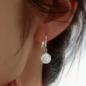 Orecchini a Sfera con Strass Scintillanti per Donne, Gioielli Eleganti e Minimalisti per Uso Quotidiano - Product Image 2