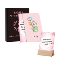 Cartes d'affirmation Cartes quotidiennes de motivation et d'inspiration pour femmes Coffret cadeau de renforcement de la confiance en soi rose avec activités d'état d'esprit