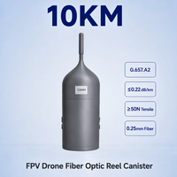 Factory Direct 10KM FPV UAV Fiber Optic Tether Reel Canister HD Video Zero Signal Loss