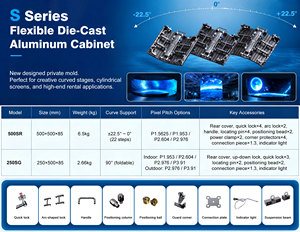 Schermo Display LED Fisso e Mobile da Esterno P2.6 P2.9 Elettronico Curvo a Colori Video Wall LED da Interno - Product Image 4