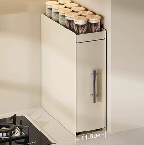 プルカーボンスチール収納ラック壁掛けキッチン調味料キャビネット2段多機能省スペース整理ラック8 - Product Image 5