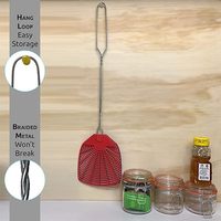Lot de 6 tapettes à insectes et à mouches avec poignée en métal tressé pour l'intérieur et l'extérieur de la cuisine, du bureau et de la lutte antiparasitaire contre les fourmis et les araignées