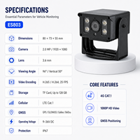 Système de gestion de flotte OEM ODM 4G LTE 1080P étanche pour véhicule avec caméra, GPS/GSM/GPRS/2G, application Android/iOS, vidéo en direct et gestion cloud via PC