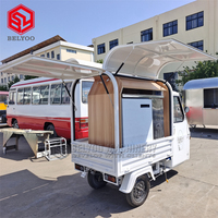 Belyoo Électrique Tuk Tuk Dessert Chariot Bière Boisson Stand Café Vente Piaggio Ape Pizza Four Camion Alimentaire Tricycle à vendre Personnalisé