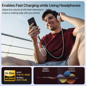 <span class=keywords><strong>Adaptador</strong></span> <span class=keywords><strong>de</strong></span> Carga y Auriculares 2 en 1 USB-C a 3.5mm, <span class=keywords><strong>de</strong></span> Aleación <span class=keywords><strong>de</strong></span> Aluminio Gris, Carga Rápida PD <span class=keywords><strong>de</strong></span> 60W <span class=keywords><strong>para</strong></span> <span class=keywords><strong>iPhone</strong></span> 15/16/17 Pro Max, OEM <span class=keywords><strong>de</strong></span> Fábrica - Product Image 3