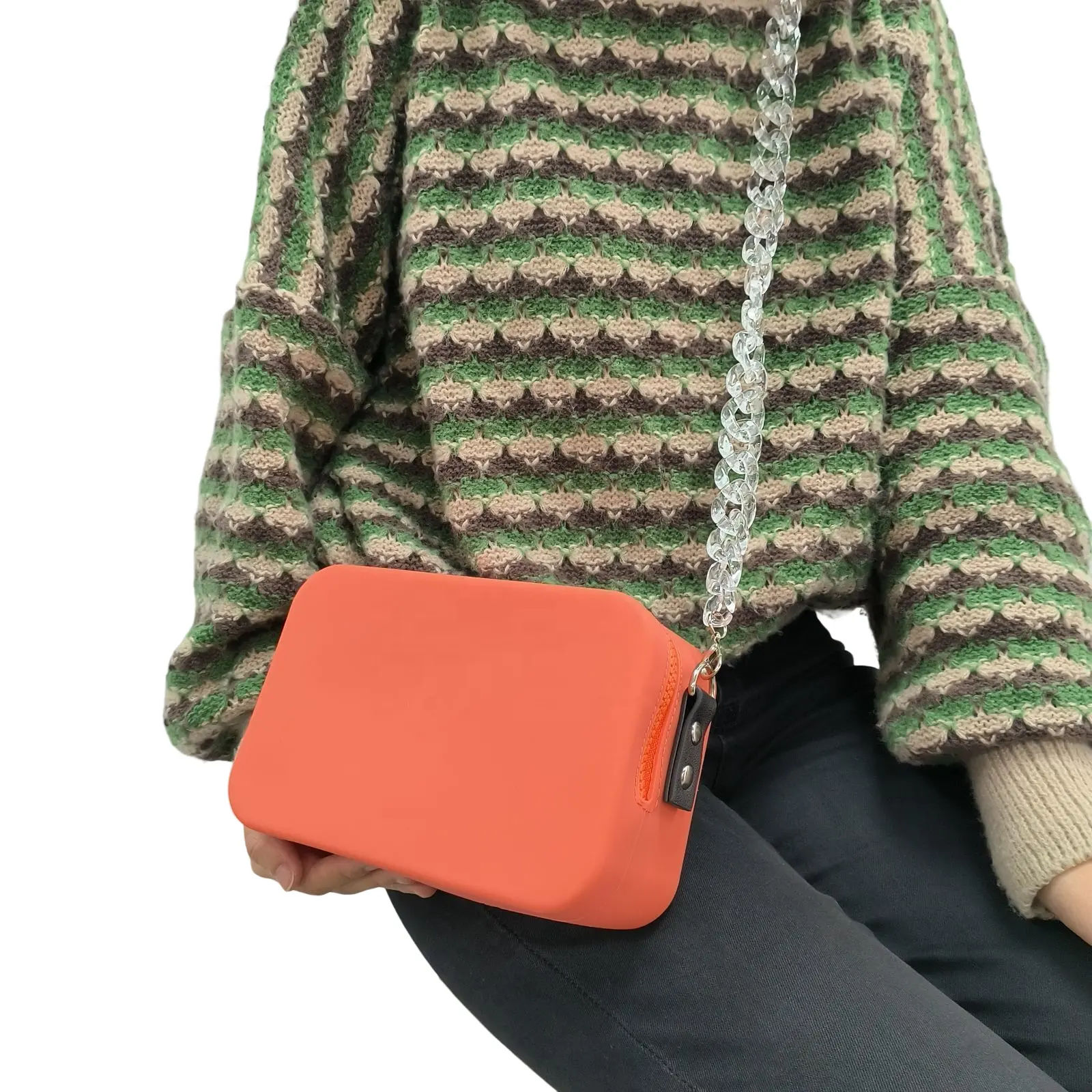 2023 nuove borse di design borse da spiaggia in gelatina a tracolla in stile classico borse a tracolla in gomma siliconica eva da donna