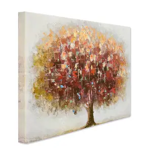 Hot Sell Modern Decoration Home Abstract Colorful Tree Painting Wall Art Acrylic Painting Canvas Painting