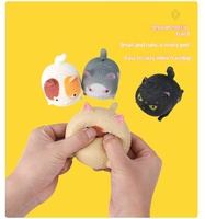 Mainan Squishy Kucing Hitam Putih Pink Kuning Figur Kartun Kucing Sentuhan Lembut Hadiah Untuk Anak-Anak Dewasa Pajangan Ritel Unik