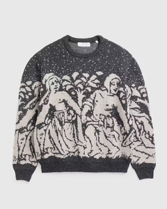 Pull-over ample à col rond en coton 100% vintage avec logo personnalisé, motif graphique <span class=keywords><strong>de</strong></span> dessin animé <span class=keywords><strong>de</strong></span> luxe, streetwear d'hiver pour hommes - Product Image 1