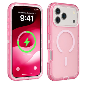<span class=keywords><strong>Coque</strong></span> de protection <span class=keywords><strong>transparente</strong></span> 3-en-1 robuste pour iPhone 17 16 15 14 13 12, compatible <span class=keywords><strong>avec</strong></span> le chargement sans fil et antichoc - Product Image 1