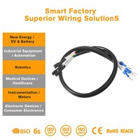 Kabel Harness Konektor M12 TRVVP, Kabel Terlindung Fleksibel dengan Isolasi PBT untuk Sistem Komputer Industri dan Sepeda Motor