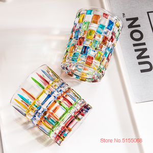 Verres à <span class=keywords><strong>whisky</strong></span> en cristal multicolores <span class=keywords><strong>de</strong></span> conception italienne Zecchin, verres à <span class=keywords><strong>whisky</strong></span> gothiques à l'ancienne, verres à <span class=keywords><strong>whisky</strong></span> peints à la main, couleur éblouissante - Product Image 5