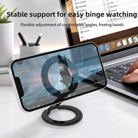Support de bureau réglable en hauteur en alliage d'aluminium FY71-N avec aimant puissant pour support de téléphone, utilisation au bureau/au lit