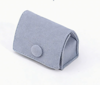 Pochette à anneaux miniature en velours de luxe avec bouton pression, multicolores, pour bagues de fiançailles et de mariage, boucles d'oreilles, rangement de bijoux, cadeau