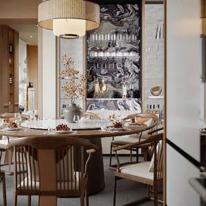 Juego Completo Personalizado de Muebles de Sala de Estar Estilo Chino Nuevo, Mueble de TV y Mesa de Madera para Uso Doméstico - Product Image 4