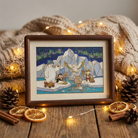 Décoration de bureau en bois sur le thème de la Journée de la Terre, artisanat en émail cloisonné fait main, ornement écologique pour la maison et le bureau
