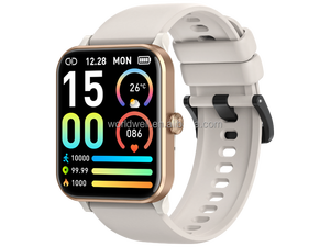 J01 Smartwatch für Männer und Frauen BT-Anruf Fitness-Tracker Herzfrequenz-Blutdruckmessgerät 1,83 Zoll Großes TFT-Display Silikonarmband IP68 - Product Image 4