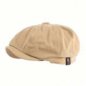 Wholesale Vintage Tweed <b>Flat</b> <b>Cap</b> Hat Solid Color 8 Panel Newsboy Beret Ivy Hats for <b>Men</b> - Product Image 4