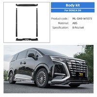 Kit carrosserie pour BYD Denza D9 PP Plastique Accessoires extérieurs Pare-chocs avant arrière Lèvre de pare-chocs Kit carrosserie de voiture Barre de protection latérale Accessoires