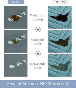 Tapis <span class=keywords><strong>de</strong></span> salle <span class=keywords><strong>de</strong></span> bain moderne fabriqué à <span class=keywords><strong>la</strong></span> machine, antidérapant, super absorbant, résistant aux taches, séchage rapide, tapis fin pour <span class=keywords><strong>baignoire</strong></span> et coiffeuse, facile à nettoyer - Product Image 2