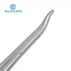 Pinza Portaagujas Nasal KEWO, Mango Dorado de Acero Inoxidable, 12.5cm, Curva, para Cavidad Nasal, Instrumentos Quirúrgicos Reconstructivos de Plástico para Otorrinolaringología - Product Image 4