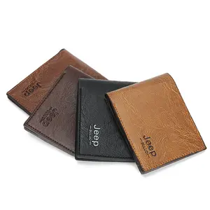2022 Vintage Short Thin Purse For Man Leather PU Minimalist Money Holder Credit Card Cheap Wallet Men Wholesale
