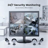 Moniteur de caméra de sécurité Eyoyo 17 pouces 1280x1024 5:4 170° de vue Panneau ASV Temps de réponse de 0 ms Haut-parleur intégré / Entrées VGA/BNC