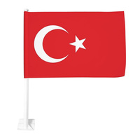 Drapeau de voiture personnalisé avec logo, Turquie, Maroc, drapeau national turc pour voiture, promotionnel, vente en gros