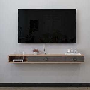 MAYHOME Meuble TV flottant <span class=keywords><strong>Console</strong></span> multimédia de divertissement moderne Grand <span class=keywords><strong>banc</strong></span> TV de rangement pour salon <span class=keywords><strong>et</strong></span> bureau - Product Image 4