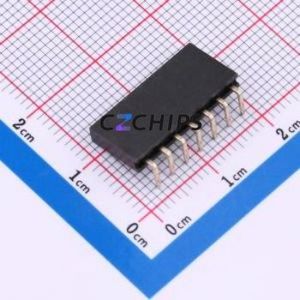 HC-PM254-8.5H-1x7PW Pin Socket Bent Lead Through Hole,P=2.54mm Connector 1x7P 2.54mm Square Hole Right Angle Insert - Product Image 2