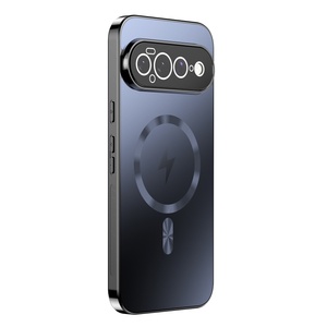 Coque de téléphone magnétique mate électroplaquée tendance pour Google Pixel 11 Pro XL 10 9 8 7 6 Pro avec film protecteur d'objectif et coque arrière - Product Image 1