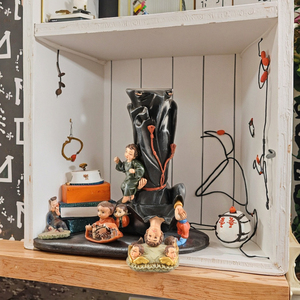 圣安东尼宗教雕像7.87 “h天主教圣立上行树脂模型库存产品 - Product Image 4