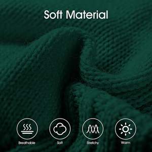 Sweter Turtleneck hijau tua baju hewan peliharaan rajut kabel hangat untuk pakaian anjing bergaya keturunan kecil - Product Image 3