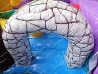 Parcours d'obstacles gonflable Dragon Forest, château gonflable à thème Anime, location promotionnelle pour fêtes et événements commerciaux