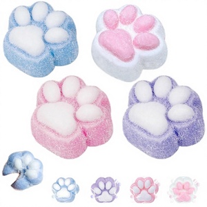 Jouet anti-stress Patte de chat 4 pièces, en TPE souple, sensoriel, rebondissant et extensible pour filles de 8 à 13 ans - Product Image 3