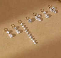 Boucles d'Oreilles Gaby en Titane ASTM-F136 Haute Qualité, Zircon Poire Classique, Charme, Vente en Gros de Bijoux Fantaisie