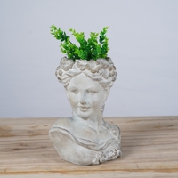Lianda personnalisé grand Pot de fleur Vintage ciment dame tête jardinière décor à la maison intérieur pépinière plante suspendue CM Carton pour jardin