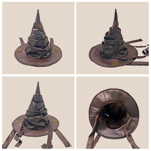 Chapeau de sorcière d'Halloween en forme de cône, taille unique, en polyester, accessoire de costume pour fête et cosplay - Product Image 3
