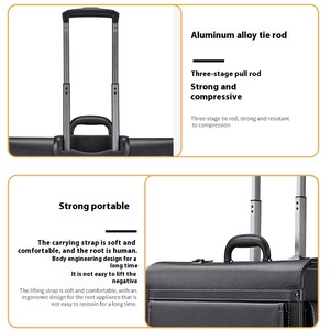 Maleta de vuelo de capitán azafata de 18 pulgadas con ruedas giratorias, equipo de embarque de negocios de <span class=keywords><strong>abogado</strong></span>, caja de dinero, equipaje de barra de tracción - Product Image 2